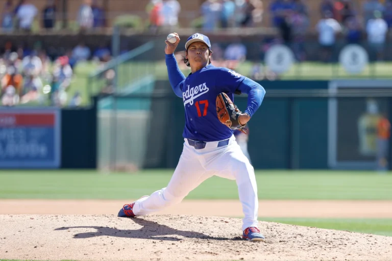 Shohei Ohtani throws 4 1/3 scoreless innings in spring pitching debut for the Los Angeles Dodgers